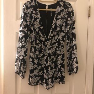 Black and White Romper